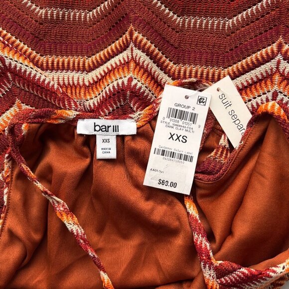 BAR III Women's Crochet Chevron Print Tank NWT - Picture 7 of 8